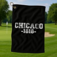 Chicago 1818 Retro Golf Towel