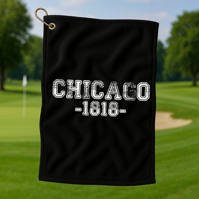 Chicago 1818 Retro Golf Towel