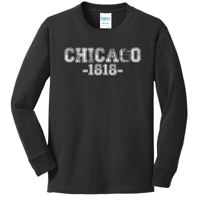 Chicago 1818 Retro Kids Long Sleeve Shirt