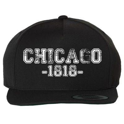 Chicago 1818 Retro Wool Snapback Cap