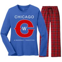 Chicago A Baseball Tradition Women's Long Sleeve Flannel Pajama Set 