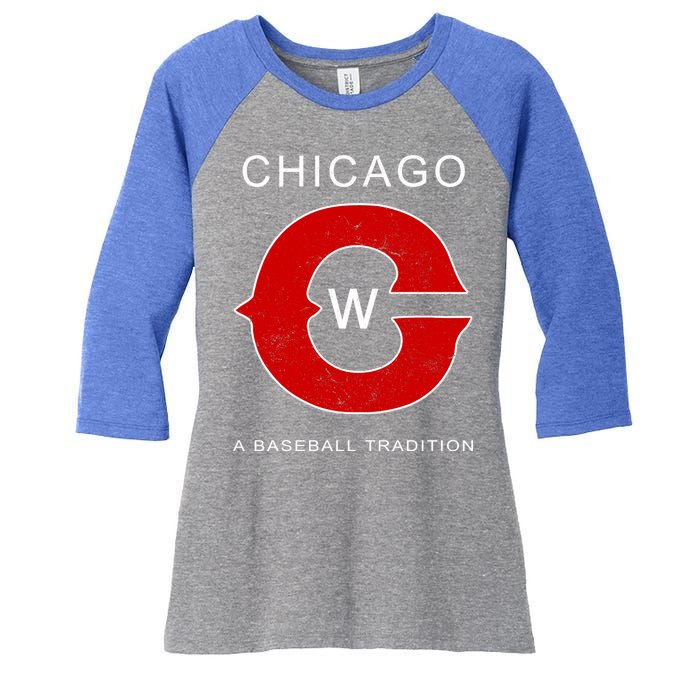 Chicago A Baseball Tradition Women's Tri-Blend 3/4-Sleeve Raglan Shirt