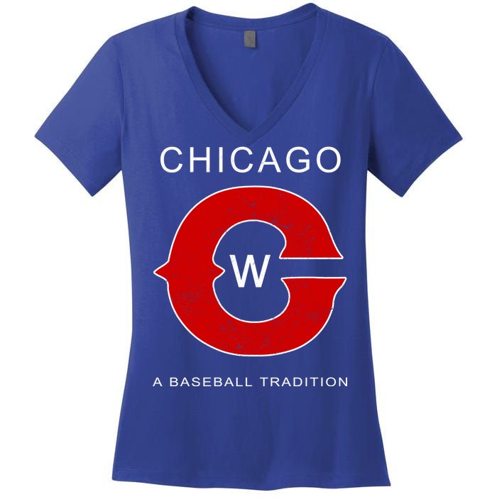 Chicago A Baseball Tradition Women's V-Neck T-Shirt