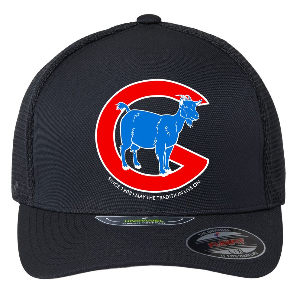 Chicago Billy Goat Since 1908 May the Tradition Live On Flexfit Unipanel Trucker Cap