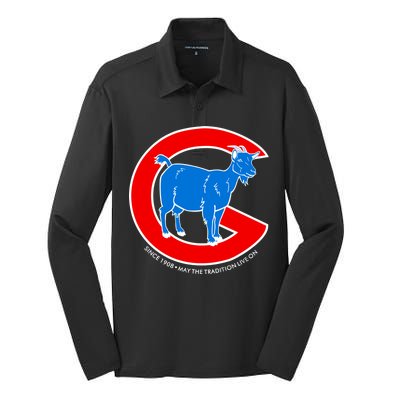 Chicago Billy Goat Since 1908 May the Tradition Live On Silk Touch Performance Long Sleeve Polo