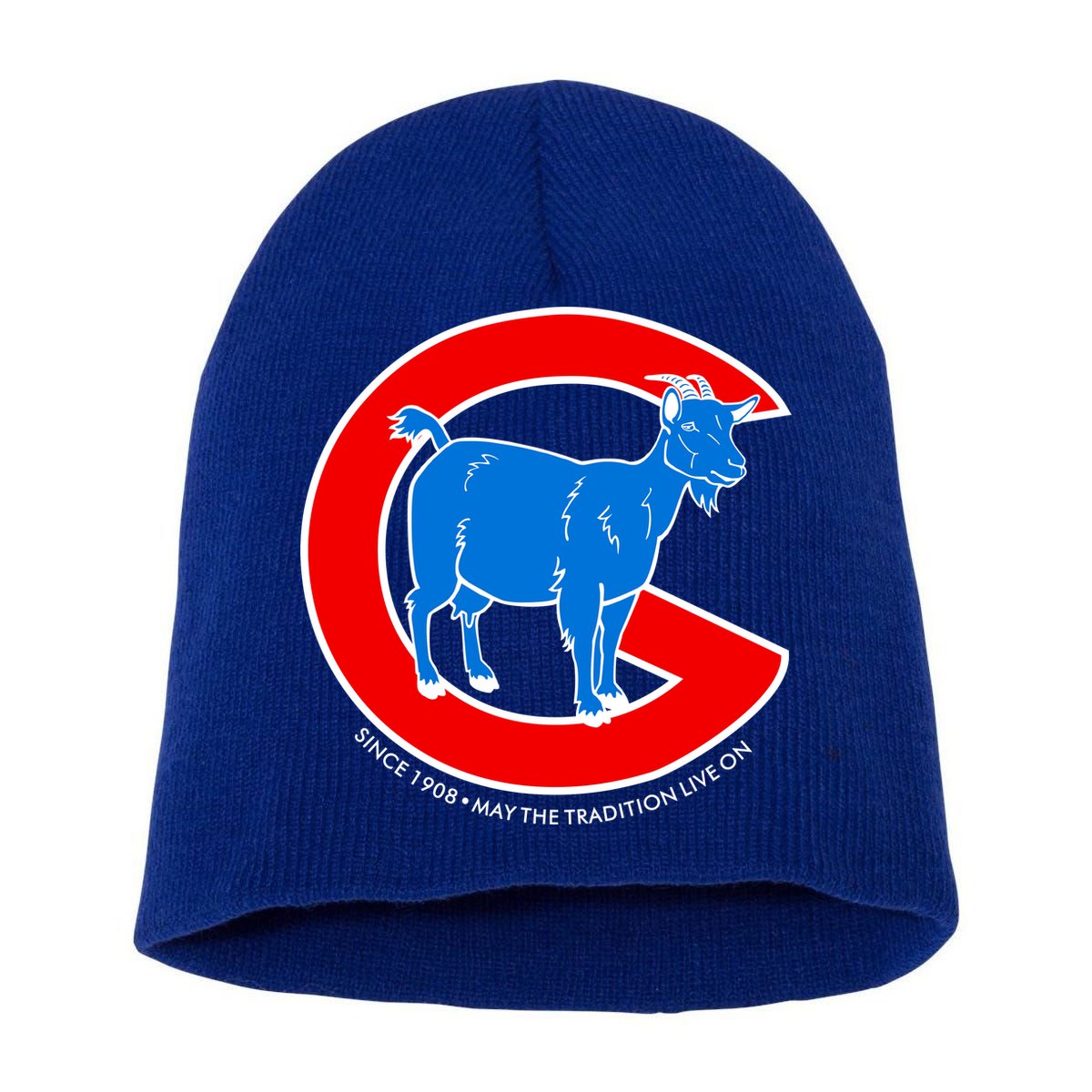 Chicago Billy Goat Since 1908 May the Tradition Live On Short Acrylic Beanie