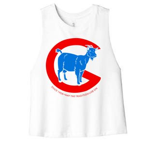 Chicago Billy Goat Since 1908 May the Tradition Live On Women's Racerback Cropped Tank