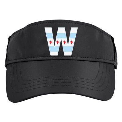 Chicago City Flag W Adult Drive Performance Visor