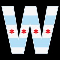 Chicago City Flag W Flat Bill Trucker Hat