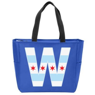 Chicago City Flag W Zip Tote Bag