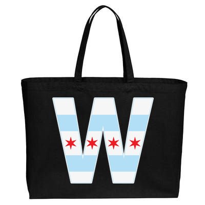 Chicago City Flag W Cotton Canvas Jumbo Tote