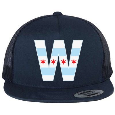 Chicago City Flag W Flat Bill Trucker Hat