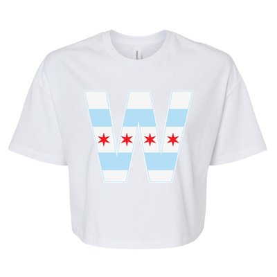 Chicago City Flag W Bella+Canvas Jersey Crop Tee