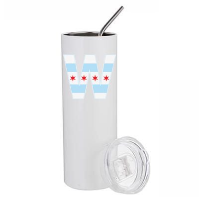 Chicago City Flag W Stainless Steel Tumbler