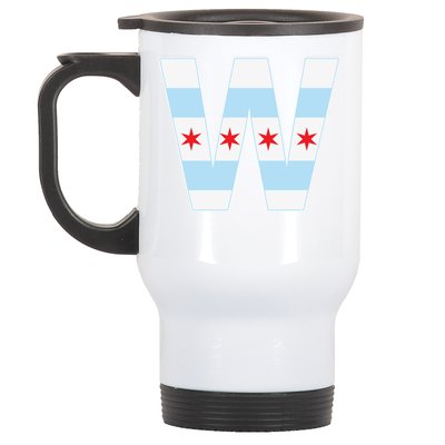 Chicago City Flag W Stainless Steel Travel Mug