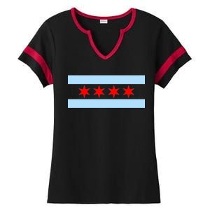 Chicago Flag Ladies Halftime Notch Neck Tee