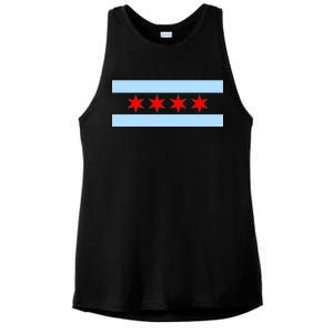 Chicago Flag Ladies PosiCharge Tri-Blend Wicking Tank