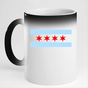 Chicago Flag 11oz Black Color Changing Mug