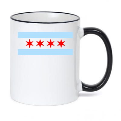 Chicago Flag 11oz Black Color Changing Mug