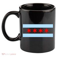 Chicago Flag 11oz C Handle Ceramic Mug