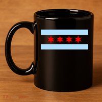 Chicago Flag 11oz C Handle Ceramic Mug