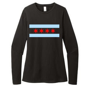 Chicago Flag Womens CVC Long Sleeve Shirt