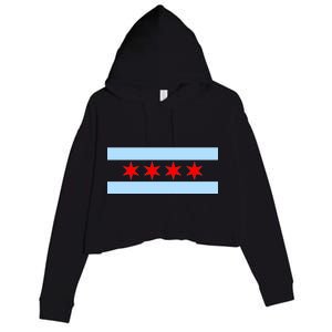 Chicago Flag Crop Fleece Hoodie