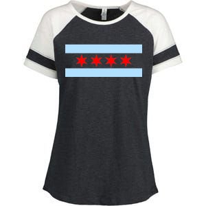 Chicago Flag Enza Ladies Jersey Colorblock Tee