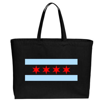 Chicago Flag Cotton Canvas Jumbo Tote