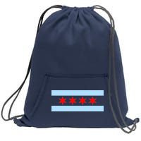 Chicago Flag Sweatshirt Cinch Pack Bag