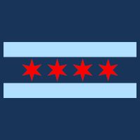 Chicago Flag Drawstring Bag