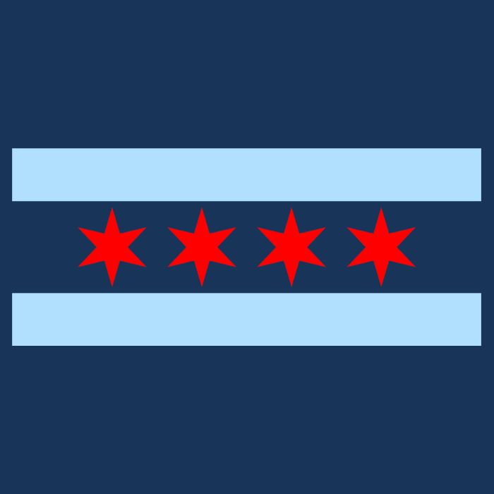 Chicago Flag Drawstring Bag