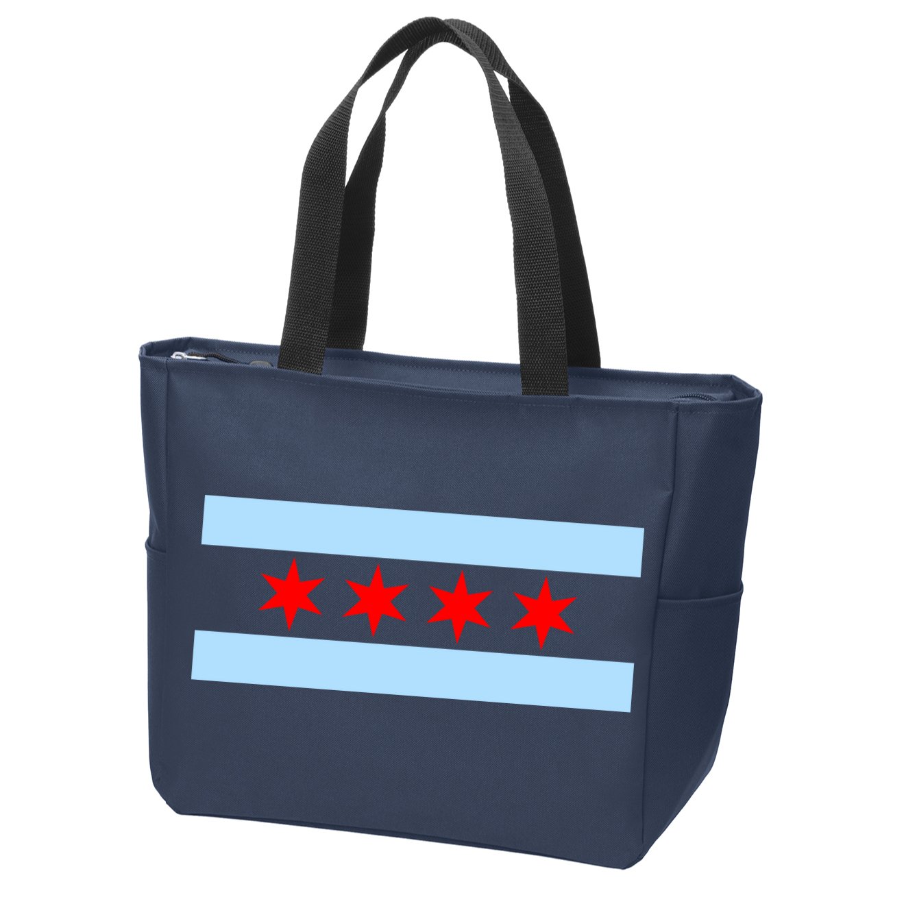 Chicago Flag Zip Tote Bag