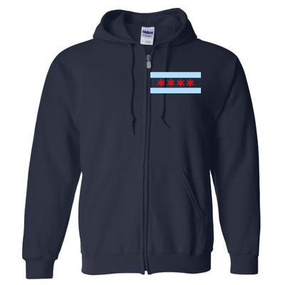 Chicago Flag Full Zip Hoodie