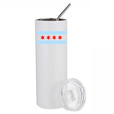 Chicago Flag Stainless Steel Tumbler