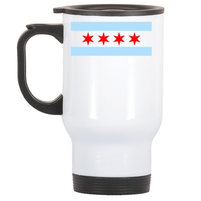 Chicago Flag Stainless Steel Travel Mug