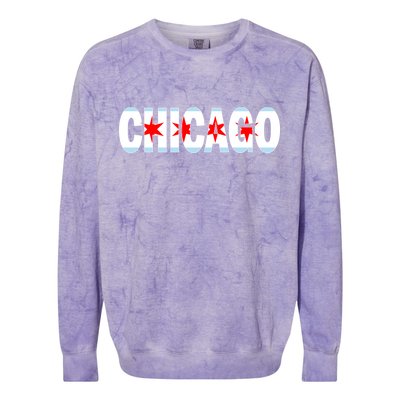 Chicago Flag Star Logo Colorblast Crewneck Sweatshirt