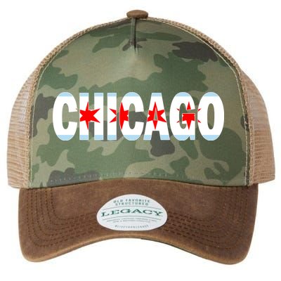 Chicago Flag Star Logo Legacy Tie Dye Trucker Hat