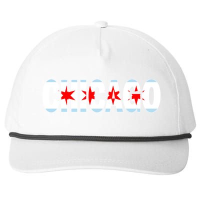 Chicago Flag Star Logo Snapback Five-Panel Rope Hat