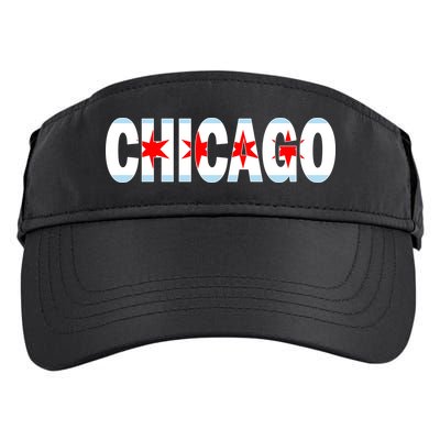 Chicago Flag Star Logo Adult Drive Performance Visor