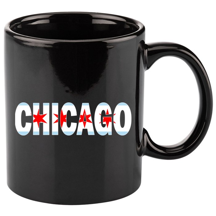 Chicago Flag Star Logo 11oz C Handle Ceramic Mug