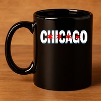 Chicago Flag Star Logo 11oz C Handle Ceramic Mug