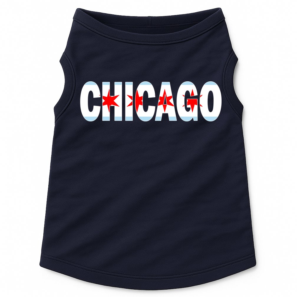 Chicago Flag Star Logo Doggie Tank