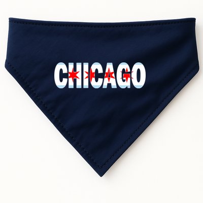 Chicago Flag Star Logo USA-Made Doggie Bandana