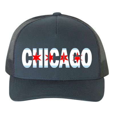 Chicago Flag Star Logo Yupoong Adult 5-Panel Trucker Hat