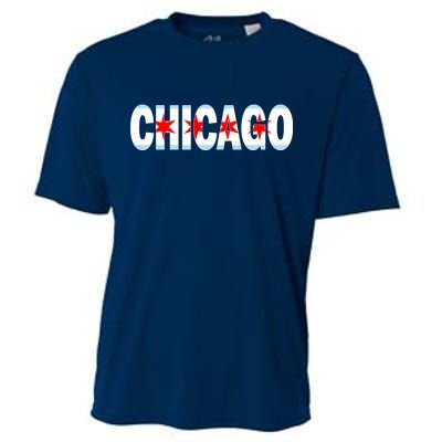 Chicago Flag Star Logo Cooling Performance Crew T-Shirt