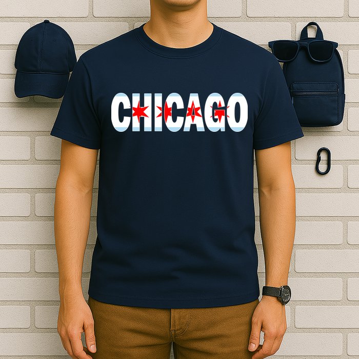 Chicago Flag Star Logo T-Shirt