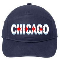 Chicago Flag Star Logo 7-Panel Snapback Hat