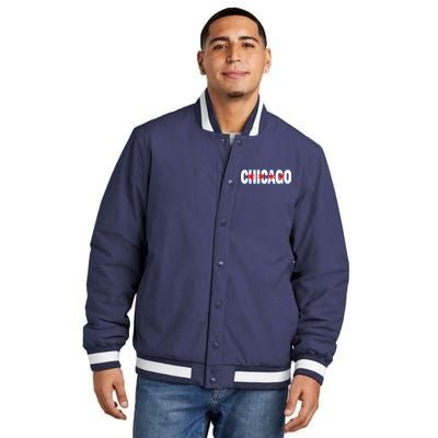 Chicago Flag Star Logo Insulated Varsity Jacket