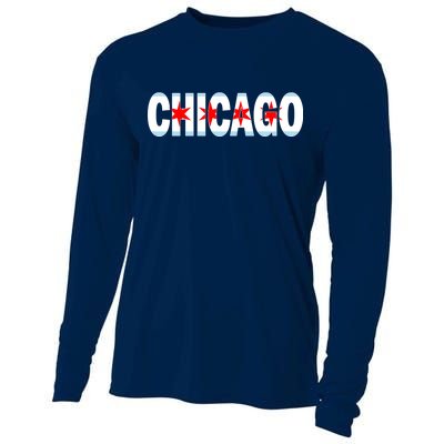 Chicago Flag Star Logo Cooling Performance Long Sleeve Crew